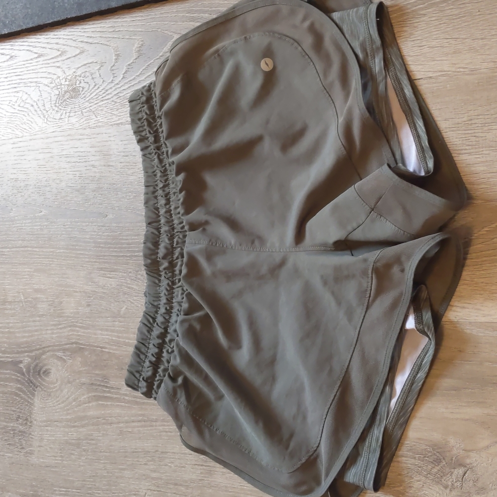 Army Green Shorts with sewn in spandex size 4-6